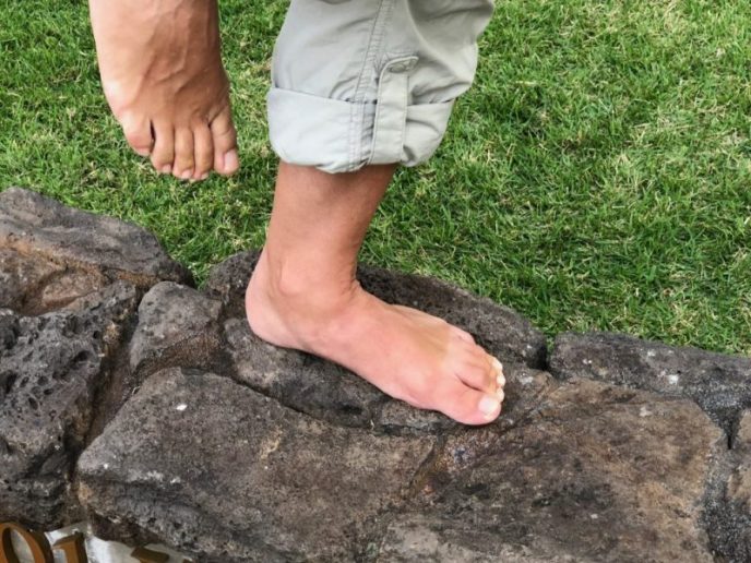 Travel Feet on a rock